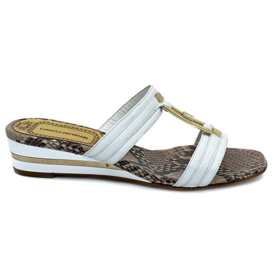 Сабо Loretta Pettinari белые кожаные - фото 1, 