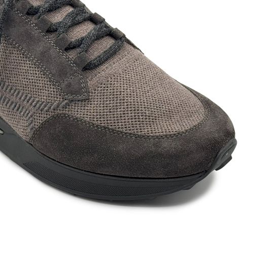 Кроссовки GIAMPIERONICOLA коричневые/серые кожа/текстиль на байке - фото 6, M393148A GPN MORO