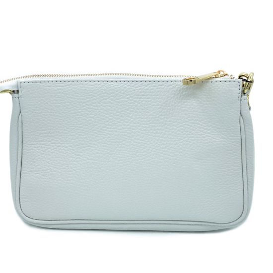 Клатч Di Gregorio белый кожаный - фото 3, 