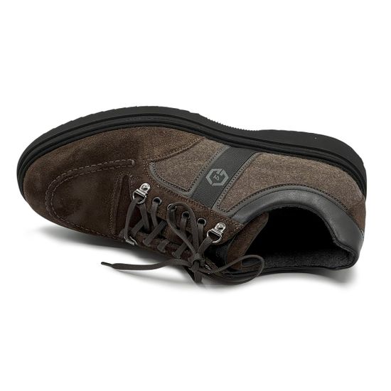 Полуботинки GIAMPIERONICOLA коричневые замша/кожа на байке - фото 5, A43685B GPN MORO