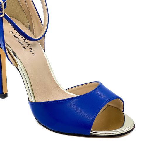 Босоножки Pacomena синие кожаные - фото 6, 