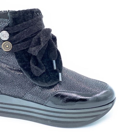 Ботинки Marzetti черные наплак МЕХ - фото 5, 