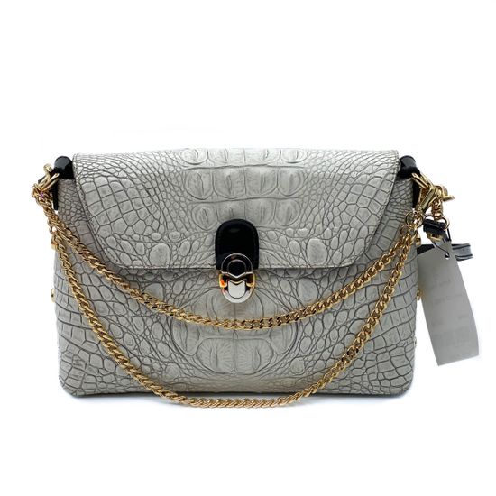 Сумка Marino Orlandi белая крокодил - фото 1, 