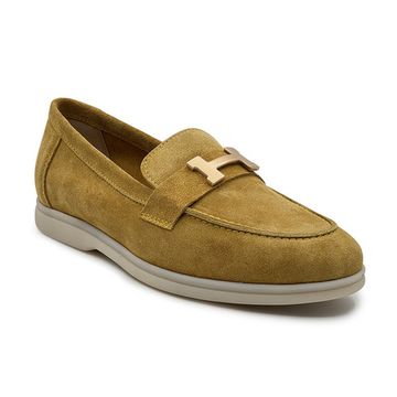 Лоферы CV Cover горчичные замшевые - фото 2, 15009-5 COV BEIGE