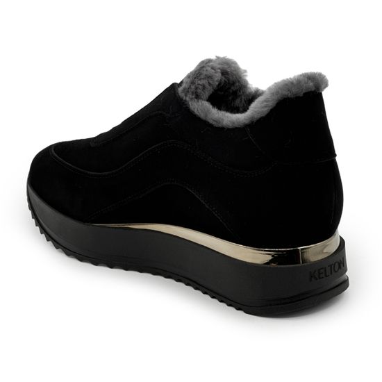 Полуботинки KELTON черные замшевые на меху - фото 3, AI0123M KEL NERO
