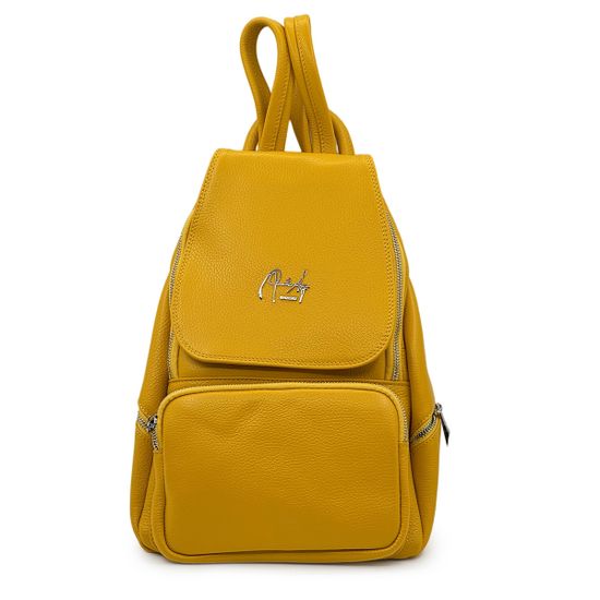 Рюкзак Renato Angi желтый кожаный - фото 1, 2652001 RA GIALLO