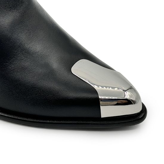 Ботильоны казаки NILA&amp;NILA черные кожаные демисезонные - фото 6, CM702 NIL NERO