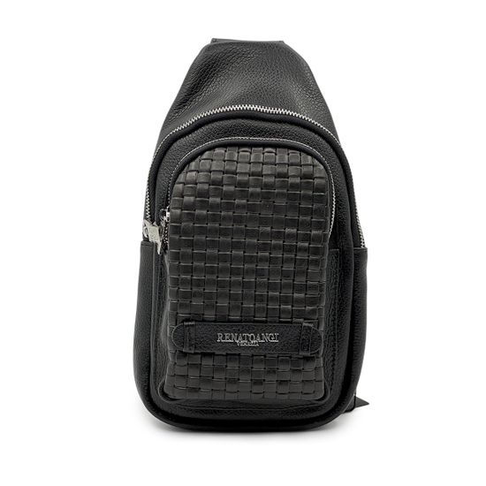 Рюкзак Renato Angi черный из плетеной кожи - фото 1, 3451317 RA NERO