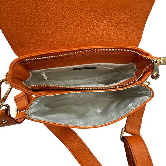 Сумка Di Gregorio оранжевая кожаная - фото 5, 8889 DG ORANGE