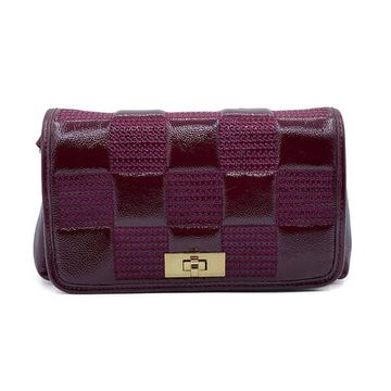 Сумка кросс-боди Marina Creazioni бордовая из лакированной кожи - фото 1, B6514 MC BORDO