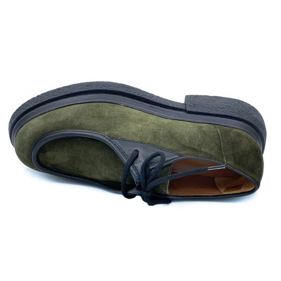 Полуботинки Mot Cle зеленые замшевые демисезонные - фото 5, MOT2142 MOT
