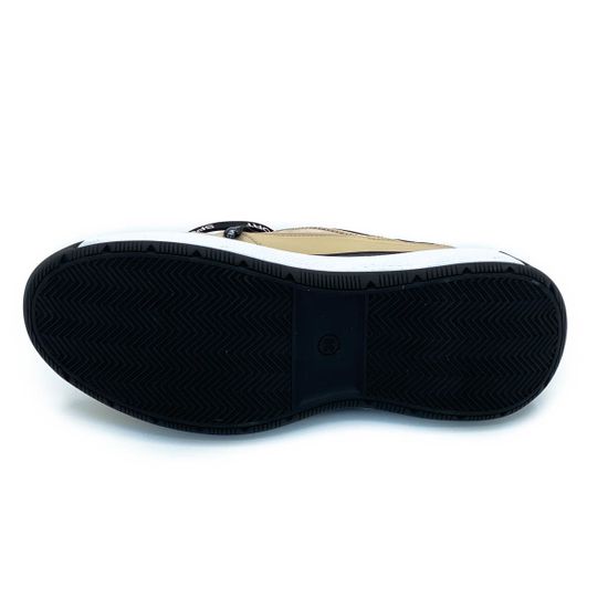 Кросссовки Lab Milano черно-бежевые кожаные демисезонные - фото 4, ZN1313 LAB BEIGE