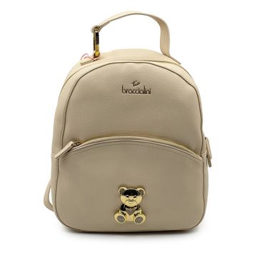 Рюкзак Braccialini бежевый кожаный - фото 1, B18524 BRA BEIGE