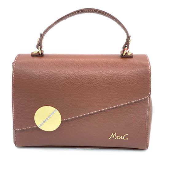 Сумочка Marina Creazioni коричневая кожаная маленькая - фото 1, B5136 MC MORO