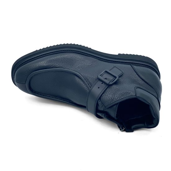 Ботинки Giampieronicola черные кожаные на шерсти - фото 5, L43426 GPN