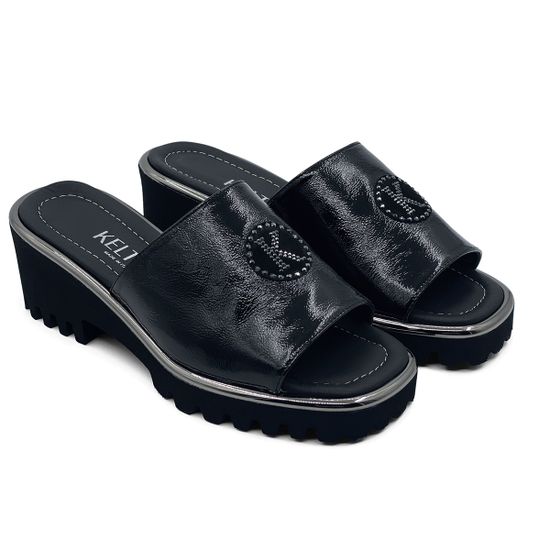 Шлепанцы KELTON наплак черный - фото 7, 