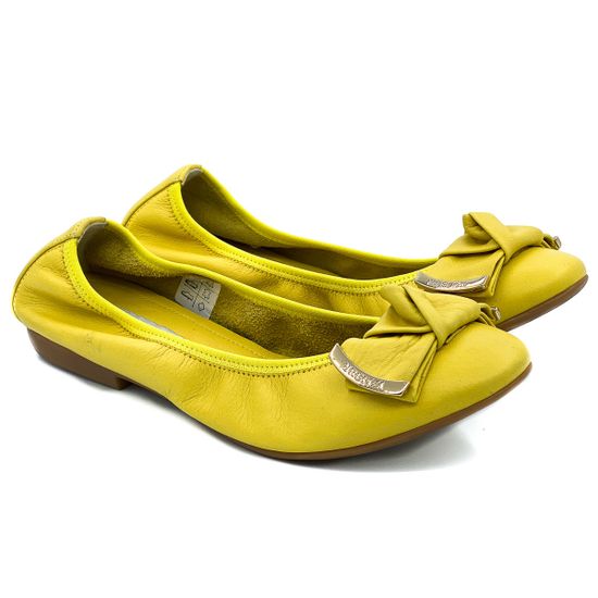 Балетки Renzi натуральная кожа желтые - фото 7, 