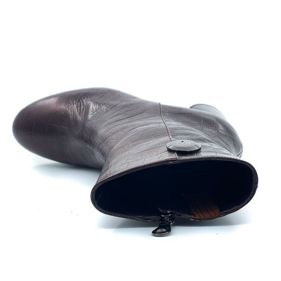 Полусапоги Rosso Nero крокодил коричневые - фото 5, 4465 RN MORO