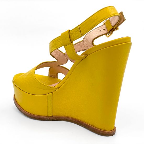 Босоножки Tiffi желтые кожаные - фото 3, 453/Z90G TI