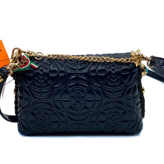 Сумка Marino Orlandi синяя кожаная - фото 3, 