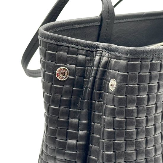 Сумка-шоппер Renato Angi черная кожаная плетенная - фото 5, 3400017 RA NERO
