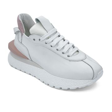 Кроссовки MIMMU бело-розовые кожаные N17 - фото 2, F937K2 MIM N17