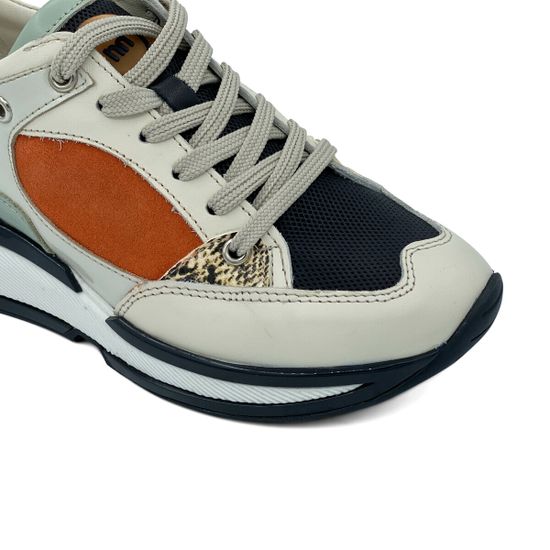 Кроссовки NILA NILA демисезонные мультиколор питон кожаные/замшевые - фото 6, NO5816 NIL MULT PITON