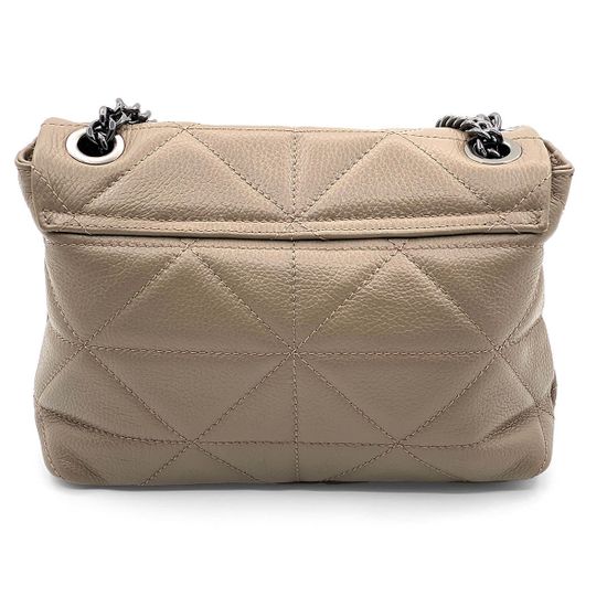 Клатч Di Gregorio бежевый кожаный - фото 3, 