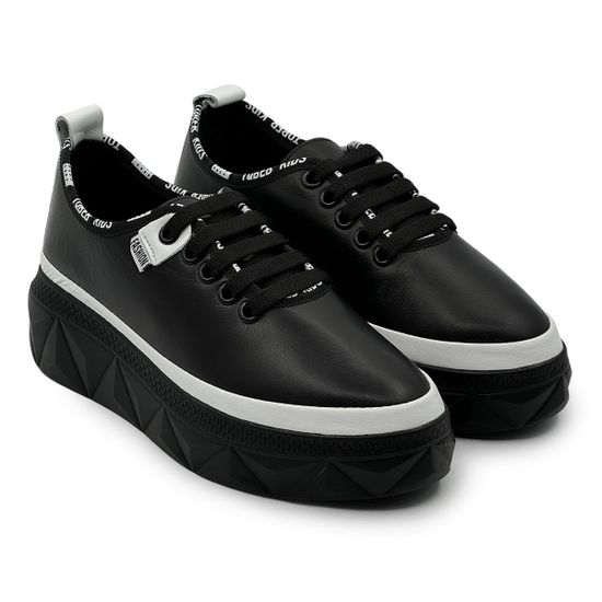 Кеды LAB MILANO черные кожаные демисезонные - фото 7, 