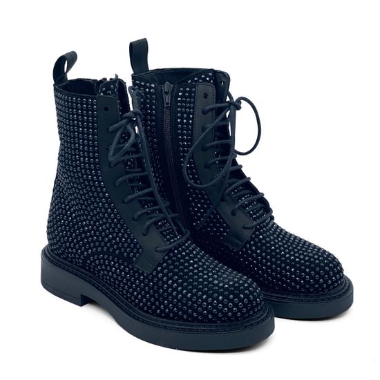 Ботинки Mimmu черные замша/кожа демисезонные - фото 8, M112M19 MIM