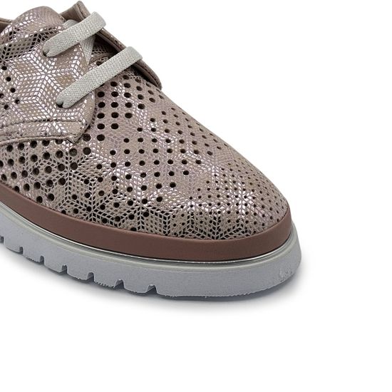 Полуботинки летние Lab Milano розовые кожаные c перфорацией - фото 6, 0860140 LAB ROSA