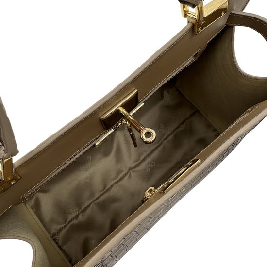 Сумка Gilda Tonelli коричневая кожаная тиснение &quot;крокодил&quot; - фото 5, 1077 TON COCCO