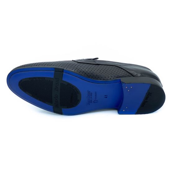 Туфли Mario Bruni черные кожаные со сквозной перфорацией - фото 4, 