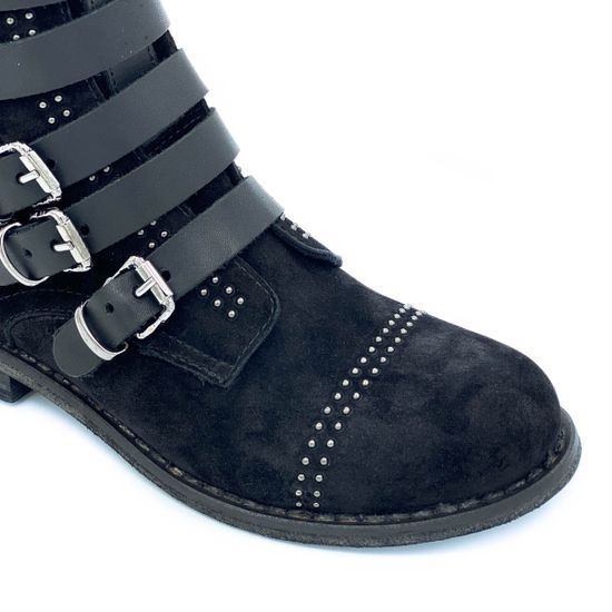 Ботинки Mimmu черные замшевые демисезонные - фото 5, M112M8 MIM