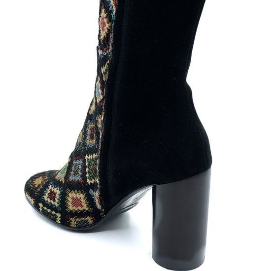 Сапоги Lucrezia Carminio черные замшевые демисезонные - фото 7, 