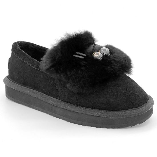 Полуботинки Lab Milano черные замшевые МЕХ - фото 2, M12208 LAB NERO