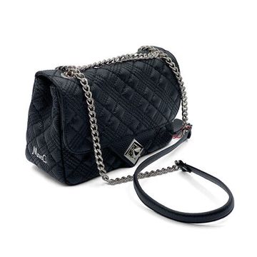 Сумка кросс-боди Marina Creazioni черная кожаная стеганая - фото 2, B6400 MC TRP265 NERO