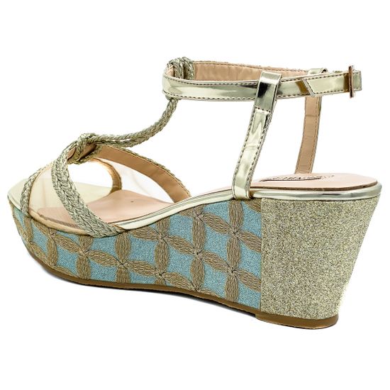 Босоножки Menbur золотые кожаные - фото 3, 