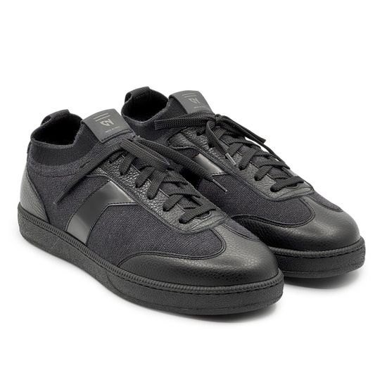 Кеды GIAMPIERONICOLA черные кожа/текстиль на шерстяной подкладке - фото 8, 44516B GPN NERO