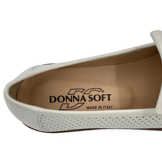 Лоферы Donna Soft бежевые кожаные с перфорацией - фото 7, DS1751 DS