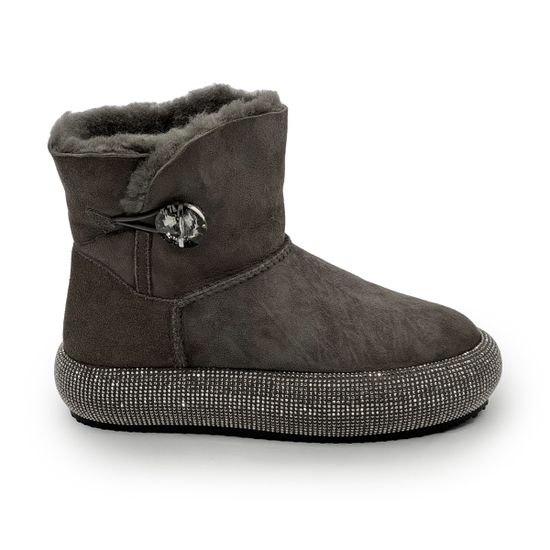 Ботинки угги TUFFONI серые замшевые на меху - фото 1, 1024047VF TUF GRIGIO