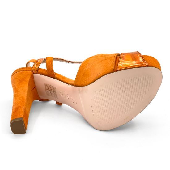 Босоножки Tiffi оранжевые замшевые с кожаными вставками - фото 4, 558/A TI ARANCIA