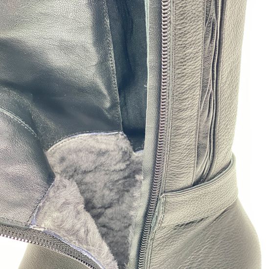 Сапоги Giorgio Piergentili черные кожаные МЕХ - фото 5, 