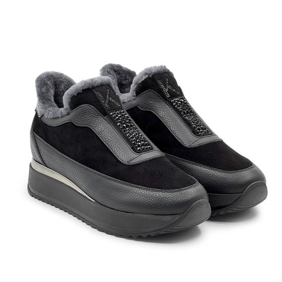 Полуботинки KELTON черные замша/кожа на меху - фото 8, AI0120M KEL NERO