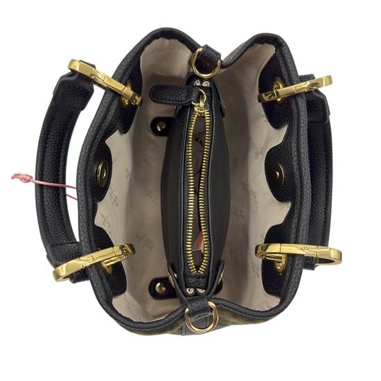 Сумка Braccialini черная/коричневая кожаная принт "леопард" - фото 6, B18573 P42 BRA