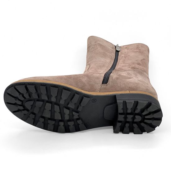 Ботинки Cover бежевые замшевые МЕХ - фото 4, 