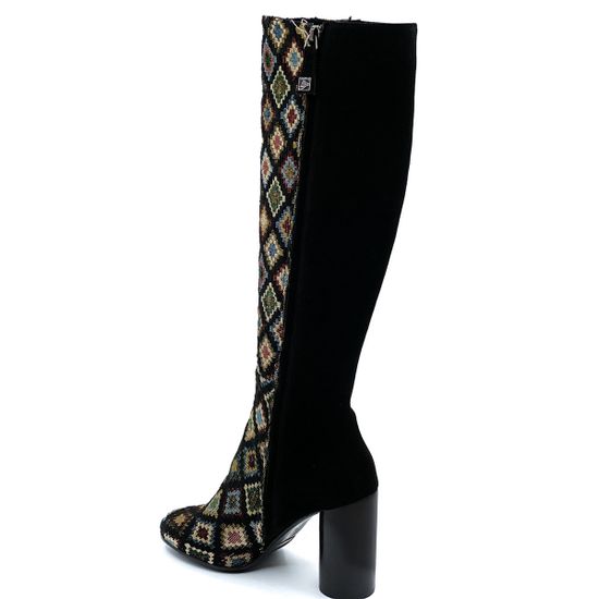 Сапоги Lucrezia Carminio черные замшевые демисезонные - фото 3, 