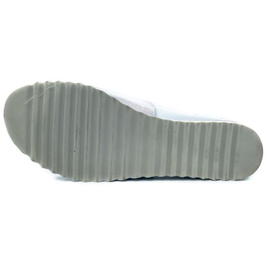 Слипоны Cover серебряные кожаные с открытым носом - фото 4, 