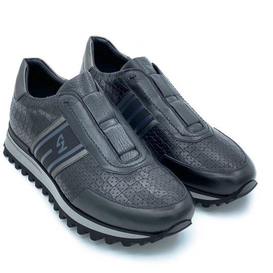 Кроссовки Giampieronicola черные кожаные - фото 7, 