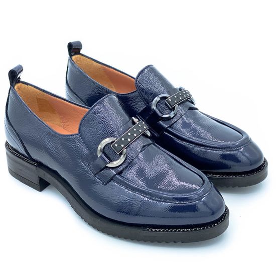 Лоферы Donna Soft синие лаковые демисезонные - фото 7, 